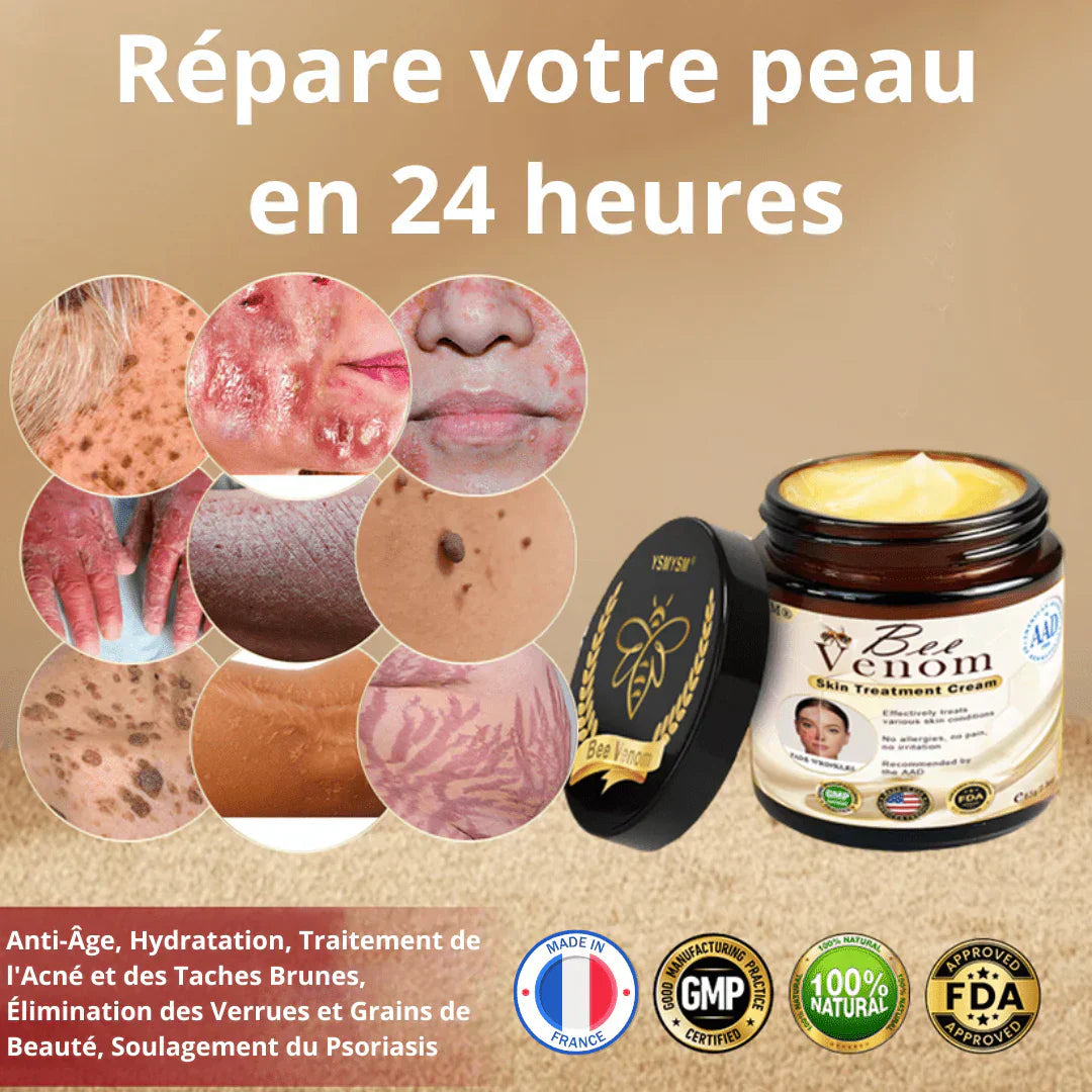 Crème au Venin d'Abeille | Répare votre peau en 72 heures!
